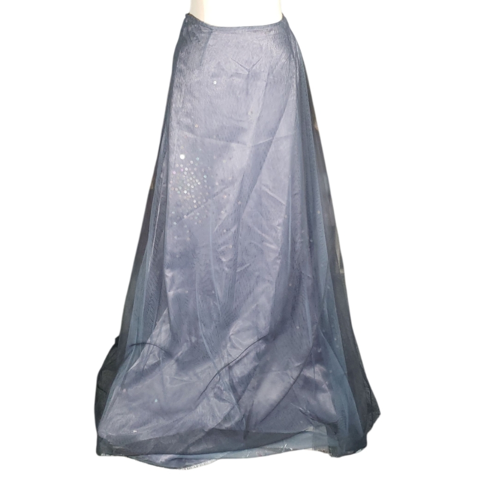 Vtg Express New Maxi Skirt Satin Sequins Tulle Fairycore Irridescent Balletcore